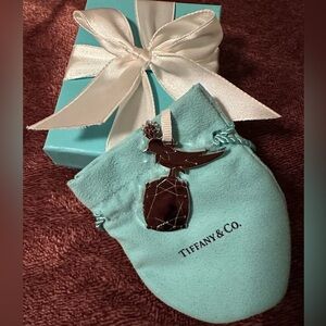 Tiffany & Co. Limited Silver Bird on a Rock Ornament/Charm